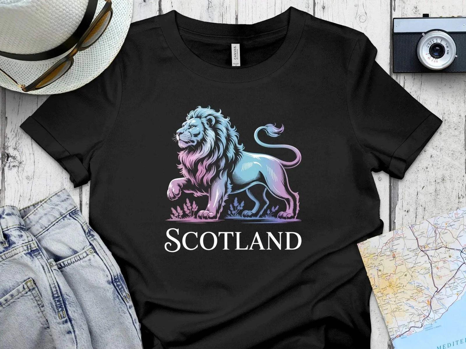 Majestic Lion Design Scotland Heritage T-Shirt S