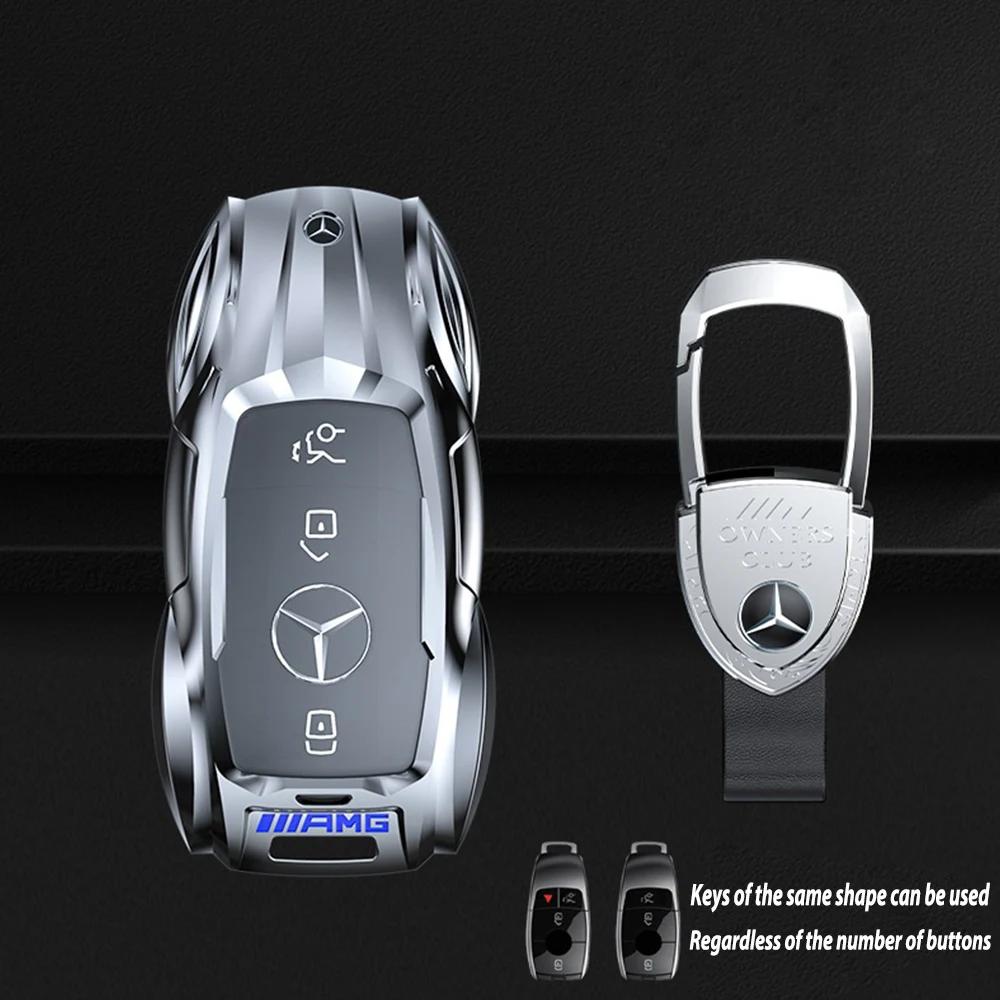 TXVBT1 Hot 2026 New For Benz Zinc Alloy Car Key Case Keyless Cover Key Shell Car Accessories For Mercedes Benz AMG C E-Class CLA GLC GL
