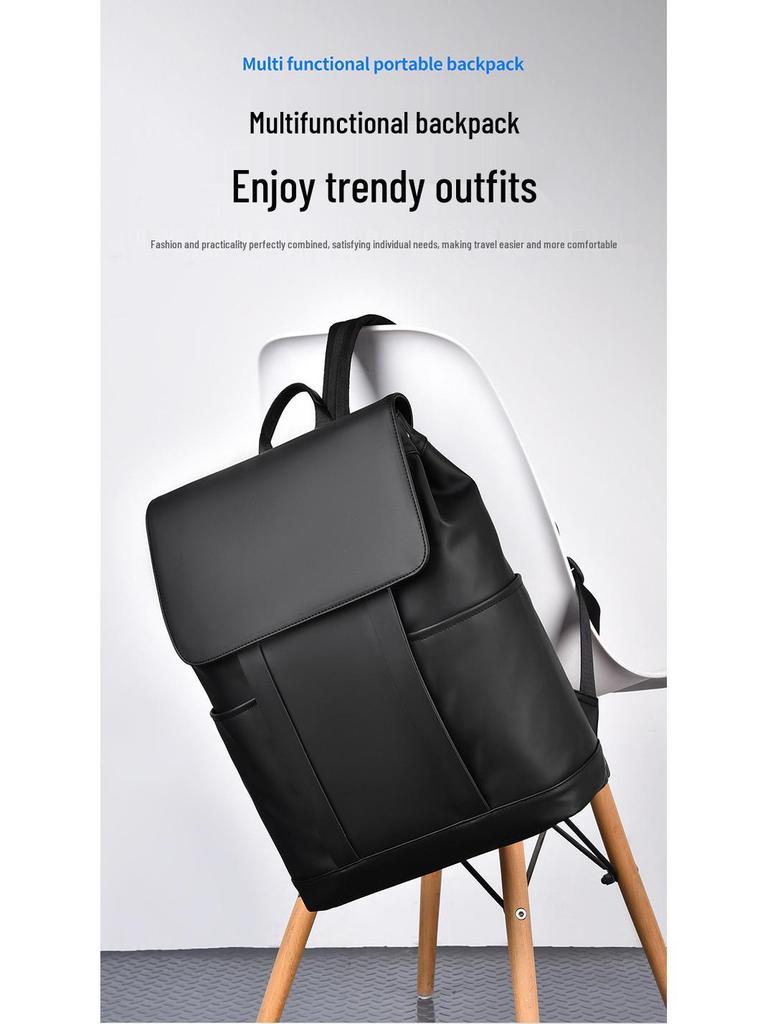 Men's Cross-Border Water-Resistant Laptop Backpack for College and Travel