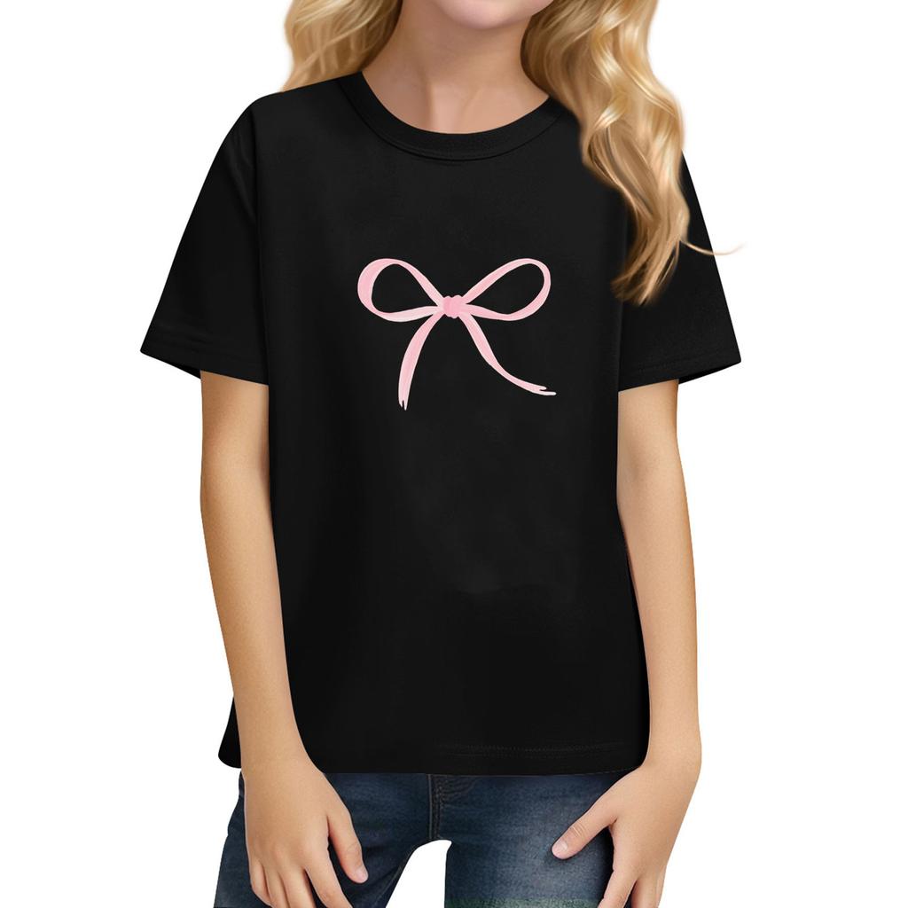 Children's Daily Casual Short-sleeved Color Tops T-shirt