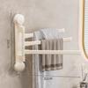 Suction Cup No-Punch Bathroom Rotating Towel Rack Bathroom Multi-Rod Drying Rack Towel Bar On Wall