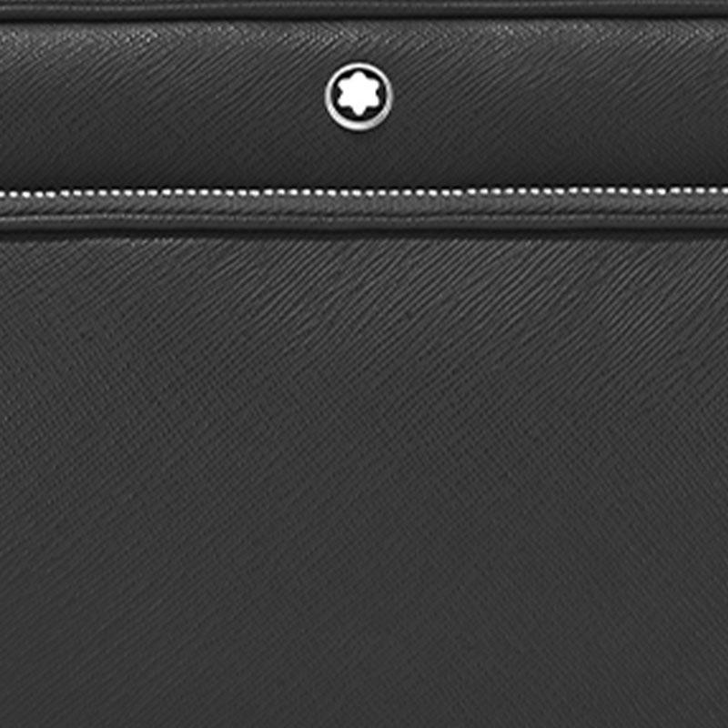 Montblanc Artisan Series Hexagonal White Star Logo Zipper Closure Leather Messenger Bag Men Bags Classic-Black MB198127