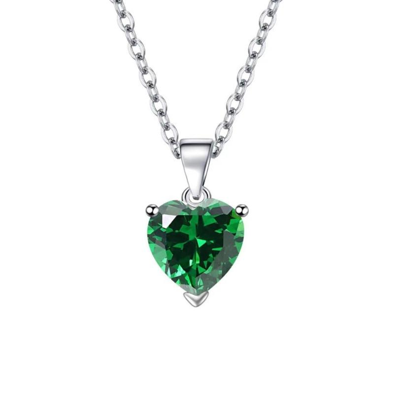 3Pieces Elegant Heart Shaped Cubic Zirconia Jewelry Set Necklace Earrings Ring Lightweight Accessories for Women
