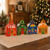 12pcs Handheld Christmas House Shaped Gift Box 4 Colors Handheld Gift Box  Party Favor