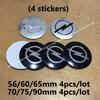 4ks 56/60/65/70/75/90mm Krytky středů kol Nálepky nábojů pro Corsa Gsi Turbo Cors OPC Line Vectra Astra Zafira Antara Omega