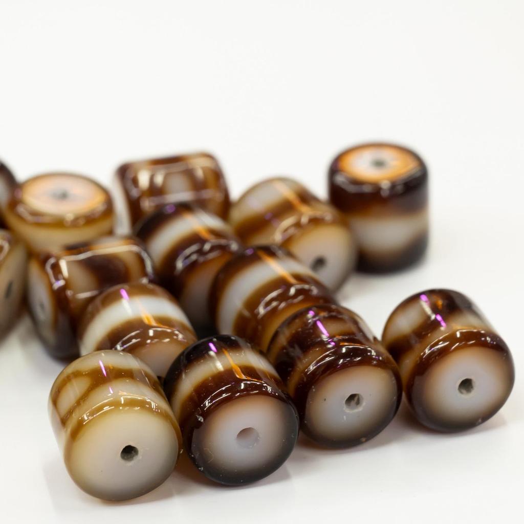 Taiwan Multi-Totem Yellow Dzi Beads: Three-Eyed Agate for DIY Bracelets & Necklaces