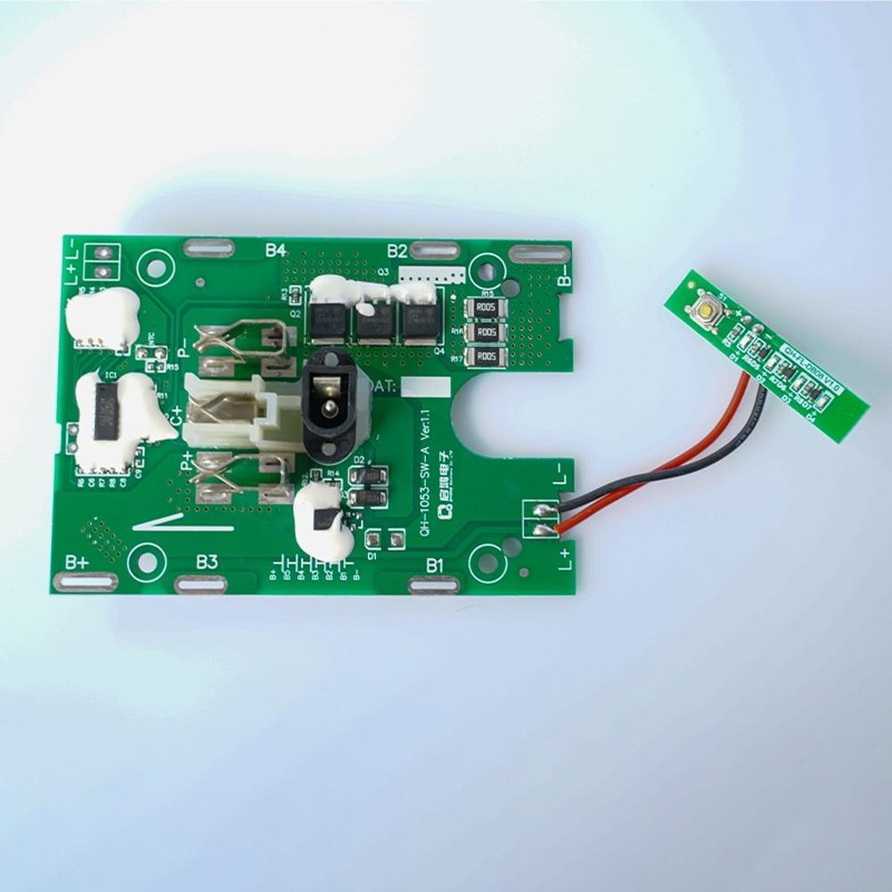 1pc Lithium Battery Protection Board With LED Light Indicator Power Tools Replacement Electric Drill Protection Board Parts