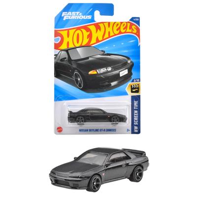 Hot Wheels Nissan Skyline GT-R BNR32 Basic Car Toy Mini Vehicle Black JFN59 Ages 3 and Up