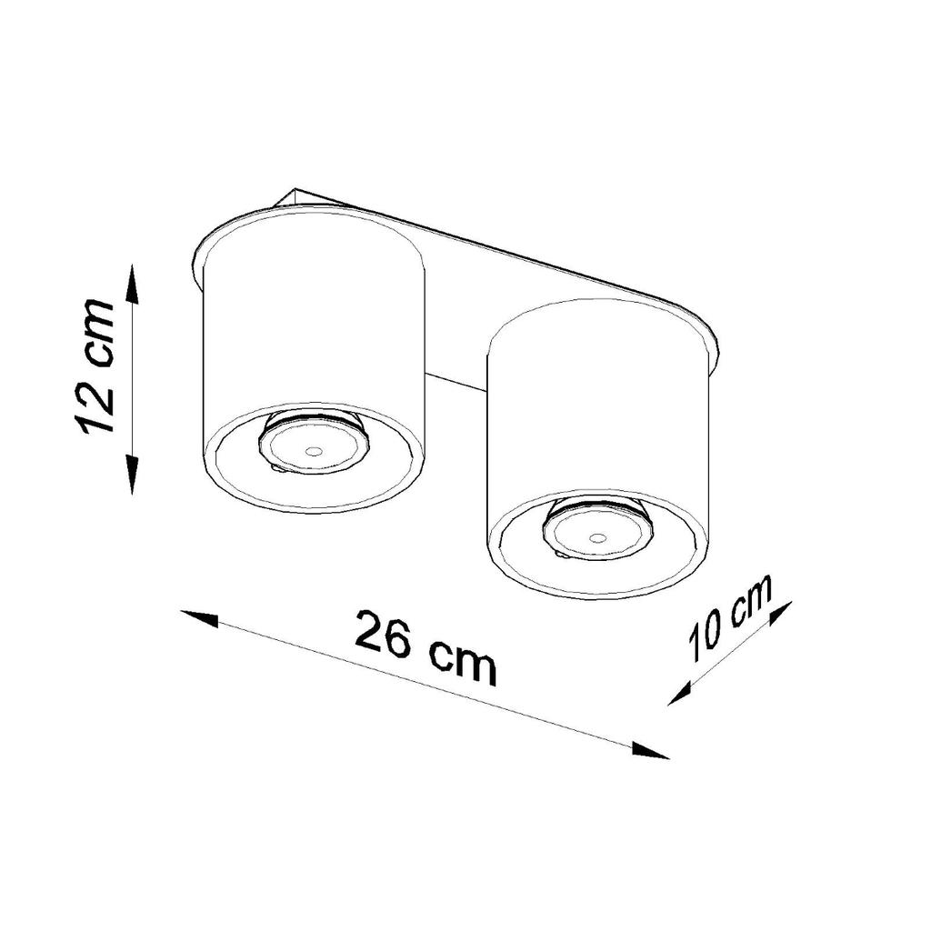 Plafon Amero 2 Gu10 Czarny Alu Lumilo 00.129.54