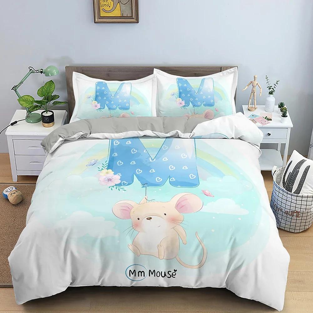 

Cartoon Pattern Bedding Set For Kids Children Bedroom Duvet Cover Set With Pillowcase King Twin Single Size Bedclothes 2/3Pcs 70x133cm 2pcs