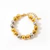INS Fashion 18K Gold-Plated Stainless Steel Beaded Necklace, No-Fade, High-Grade Titanium Steel Jewelry.