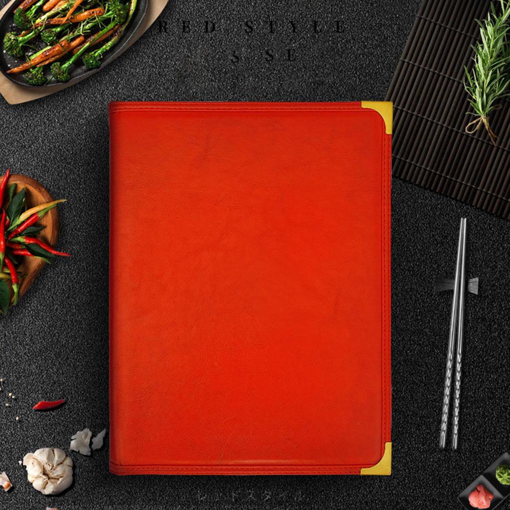 Menu Cover 6 Views Premium Commercial Refillable Metal Corners Holder Menus Folder for Hotel