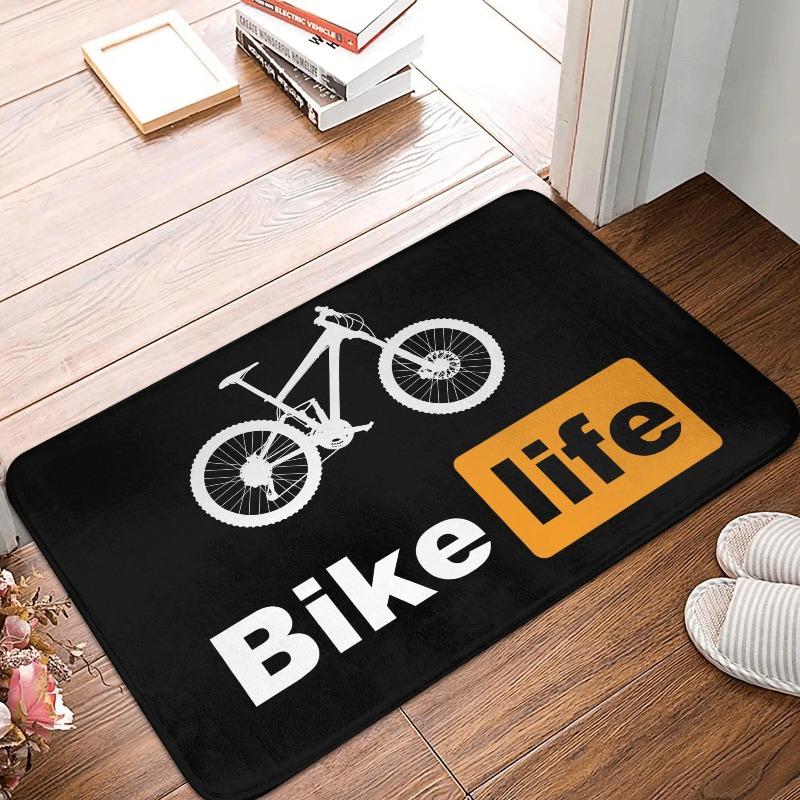 MTB Bike Door Floor Kitchen Bath Living Room Mat Anti-Slip Outdoor Bicycle Cyclist Biking Doormat Entrance Rug Carpet Footpad