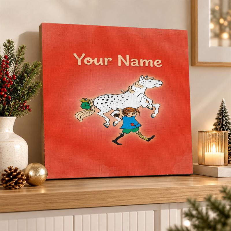 Pippi Longstocking Custom Name Text 5D Diamond Painting Kit DIY Full Drill Diamond Art Decoration