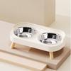 Double Stainless Steel Pet Bowl: Raised Non-slip Feeder, Anti-slip Design for Smooth Meals for Cats and Dogs