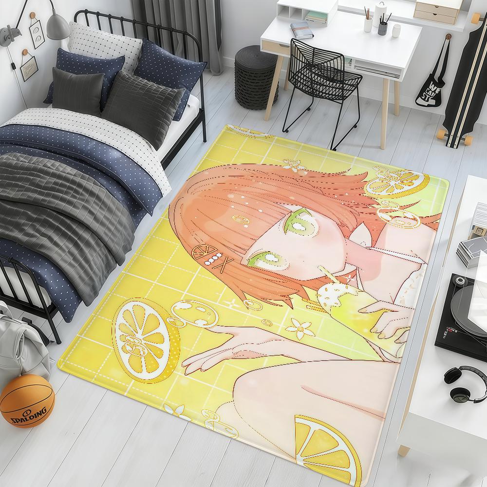 Cute y2k art pink purple anime girl hogar Bedside Rug Kitchen Bath Floor Mat Hallway Balcony Carpet Entrance Doormat Decor Home