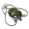 Prehnite Gemstone Handmade 925 Sterling Silver Jewelry Pendant 2.76" SU-11744