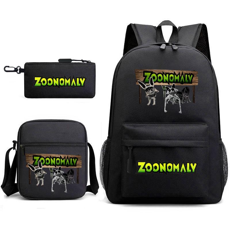 Deformed Zoo Surrounding Primary School Students Schoolbag Trend Starry Sky Backpack Leisure Three-piece Set