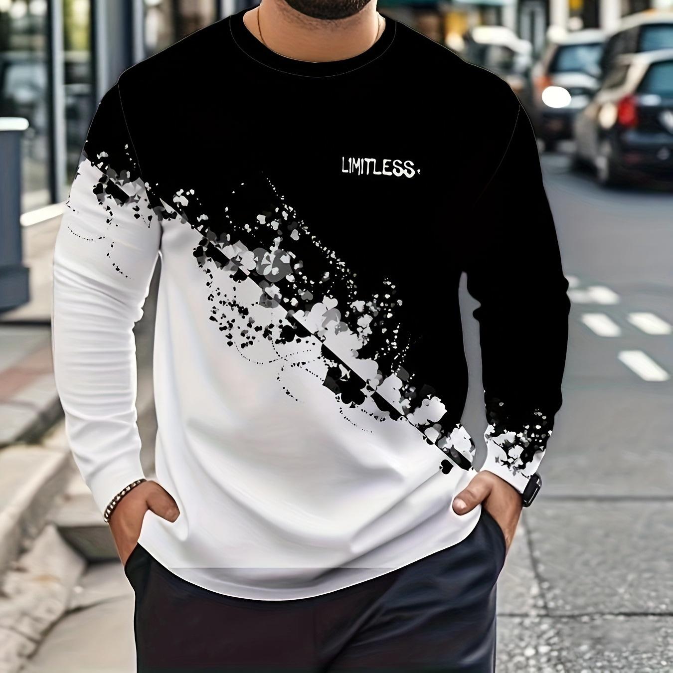 

женская футболка с круглым вырезом, длинным рукавом и 3D-принтом S