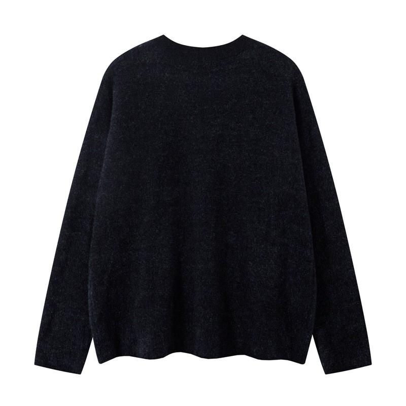 Unisex Oversized Knit Sweater With Butterfly Jacquard Soft Cozy Winter Pullover Youth Streetwear