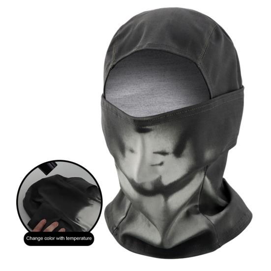 Heat-Sensitive Hooded Hat Color-Changing Fabric Opening Design Elastic Fit Temperature-Sensitive Hood Heat-reacting Outdoor Headwear