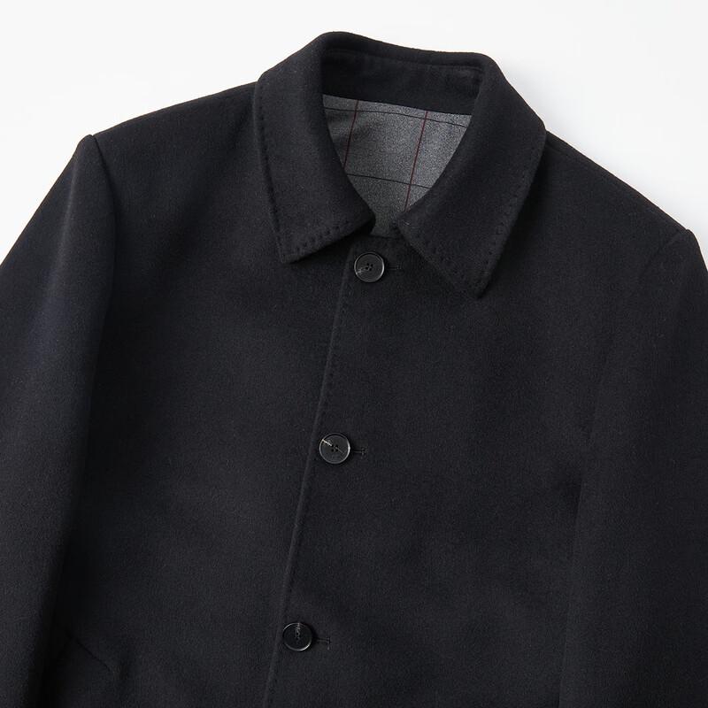 MONTAGUT Men's Mid-length Wool Blend Business Overcoat