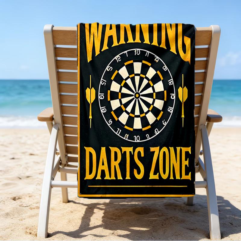 Throw Darts Printed Quick-Dry Microfiber Beach Towel Super Soft & Absorbent for Bath, Beach, Travel Bath Time Accessory, Fan Gifts