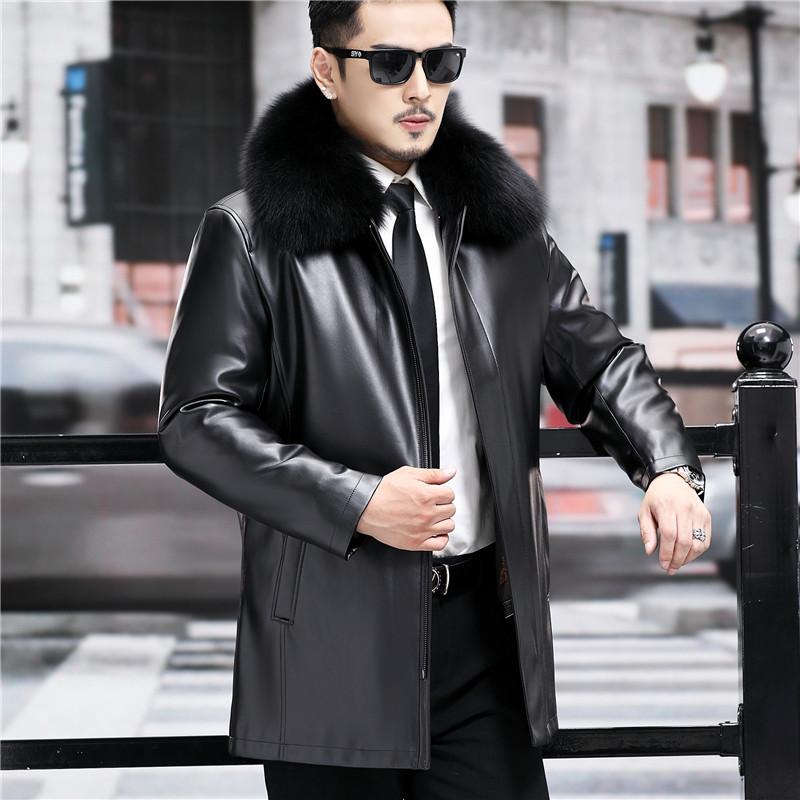 Куртка из овчины средней длины — фото 4