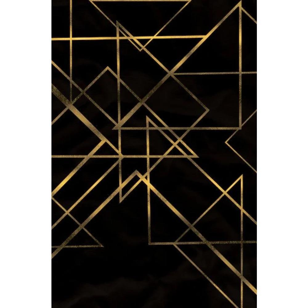 

Light Luxury Black Golden Large Area Carpet Greece Geometric Printed Rectangle Waterproof Room Bedroom Kitchen Home Decoration 50X80cm