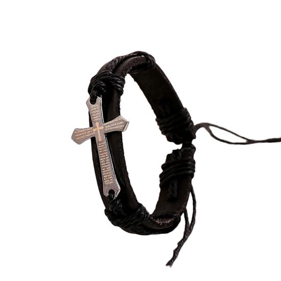 Herren Vintage Metall Stahl Nieten Surfer Kunstleder Armreif Manschettenarmband