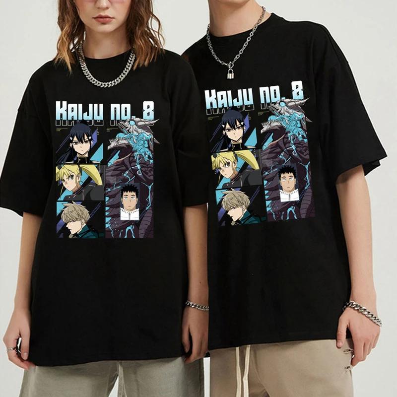 Anime Kaiju No 8 Printed T-shirt Women Men Harajuku O-neck Casual Short Sleeve T-shirt Summer Loose Streetwear Y2K Tops T-shirt