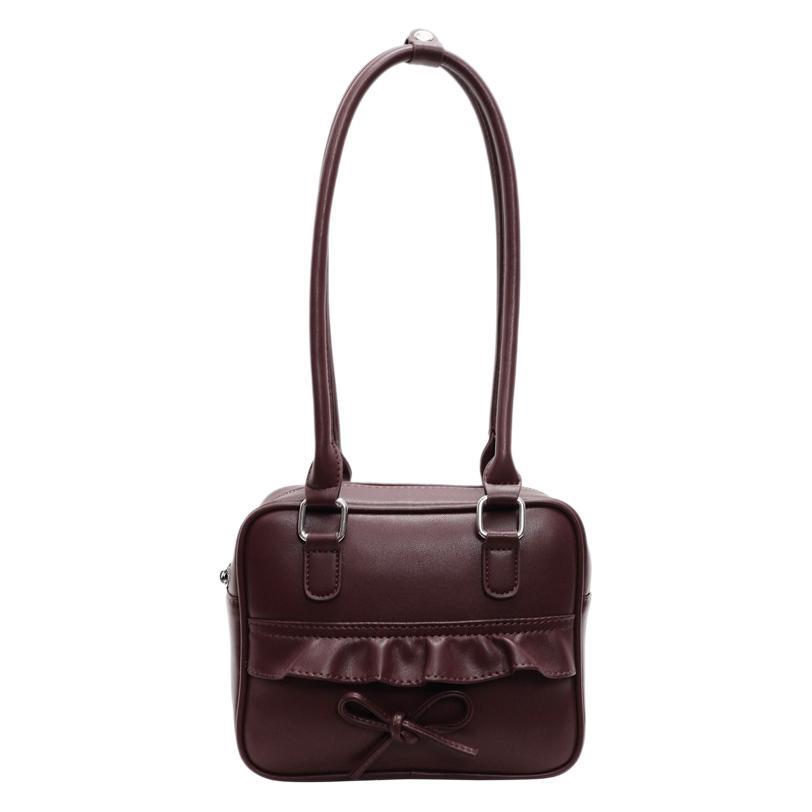 Korean niche design handbag women's 2025 new fashion bow small square bag commuter shoulder armpit bag