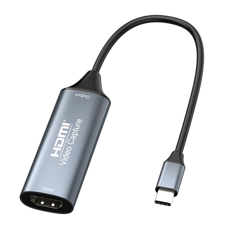 4K USB 3.0/Type-C Video Capture Card HDMI-compatible Grabber Recorder for PS4 Game DVD Camcorder Camera Recording Live Streaming