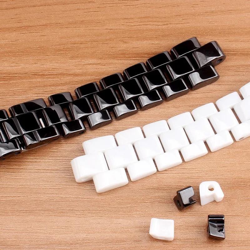 Correa de reloj para J12 correa de muñeca de cerámica de alta calidad para mujer hombre pulsera de moda negra blanca 16 mm 19 mm