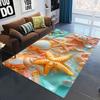 2025 New Starfish Beach Shell Sea Star Sand Carpet Rug for Living Room Bedroom Home Sofa Decoration,Kids Play Non-slip Floor Mat