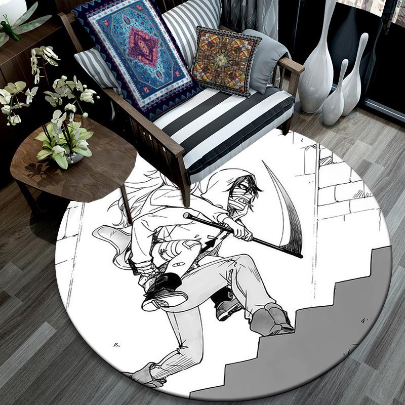 Angels of Death2 Round Area Rug,Carpet Rug for Living Room Bedroom Sofa Playroom Decor,Non-slip Floor Mat