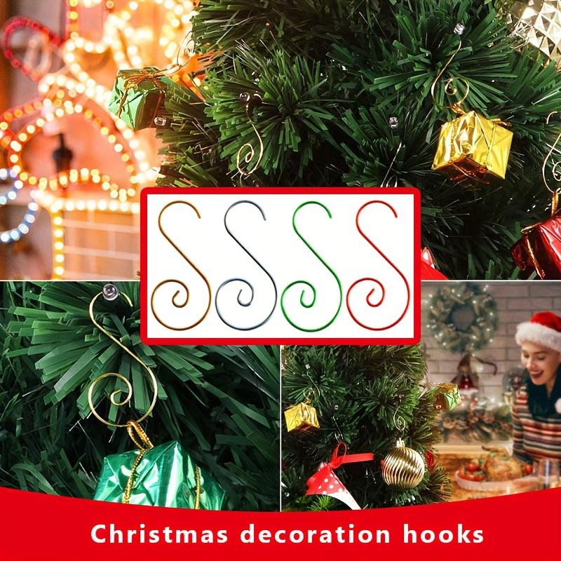 20PCS Tree Ornaments Multipurpose Plastic Heavy Duty Hangers Festive Stockings Ornaments S Hooks Xmas Christmas Shaped 50mm