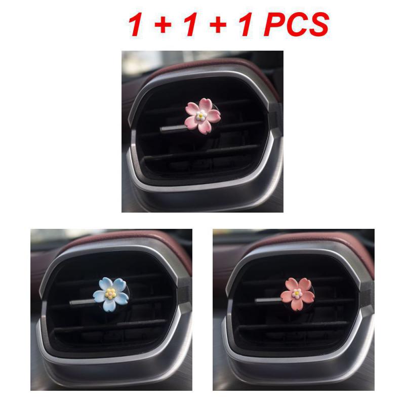 1/2/3PCS Fragrance Flower Decoration Cleaning Fresh Car Air Freshener Car Aromatherapy Peach Flower Fragrance Car Perfume