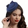 Fascinators Hat for Women Ladies 20s 50s Vintage Pillbox Hat Bridal Wedding Cocktail Tea Party Headwear with Veil