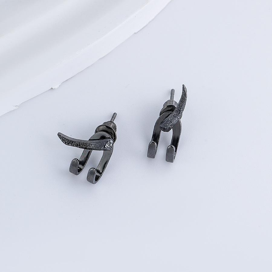 1 Pair Of Personalized Men s Fashionable Earrings, Trendy Men s Simple Hook Detachable
