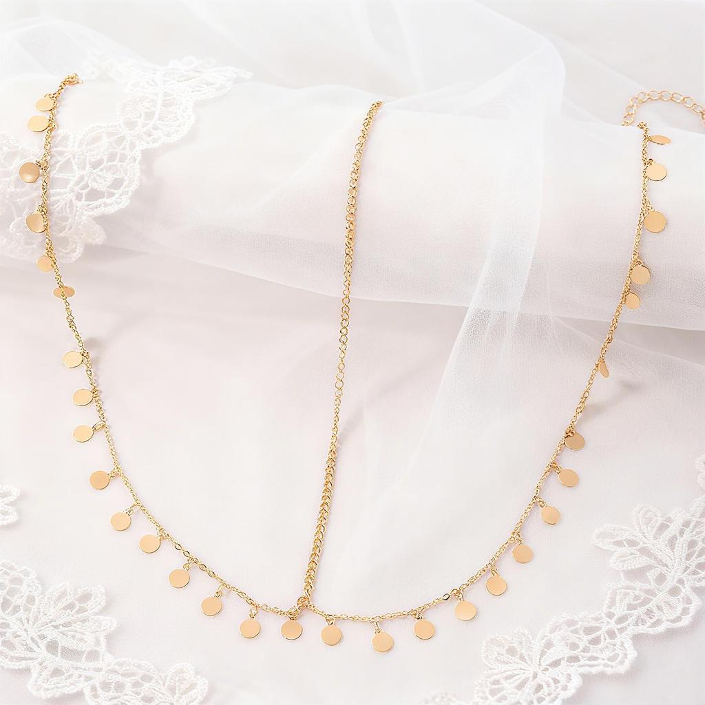 High-end Fashion Pearl Tassel Head Chain with Multi-layer Sequins for Women