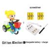 Elektrisches Kinder-Dreirad mit Pedalen, Musik und Lichtern