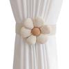 Decorative Elastic Curtain Tiebacks with Floral for Living Room or Office