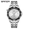 Sanda Men's Waterproof Quartz Watch with Rotating Bezel, Luminous Dial, and Calendar - Hot Sale Business Watch.