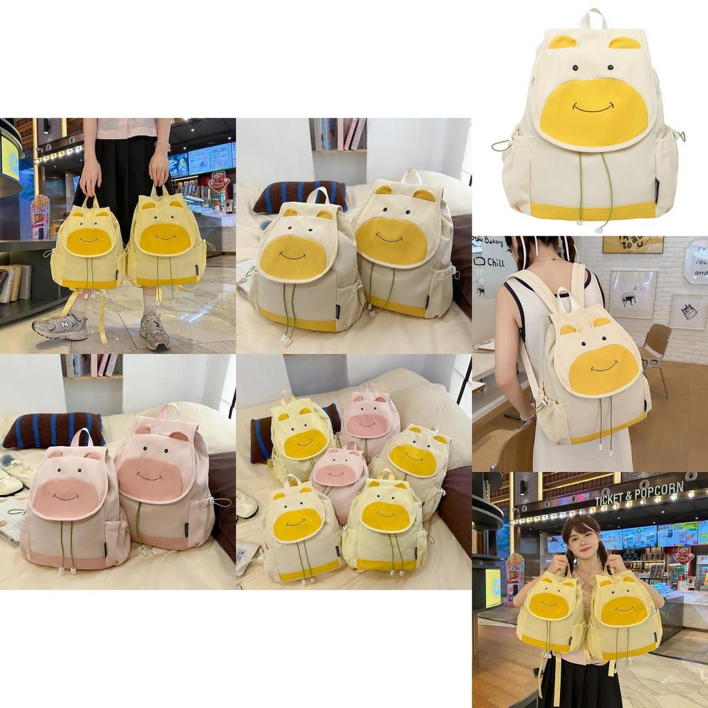 Minimalist Canvas Backpack For Students With Breathable Design And Interior Pockets