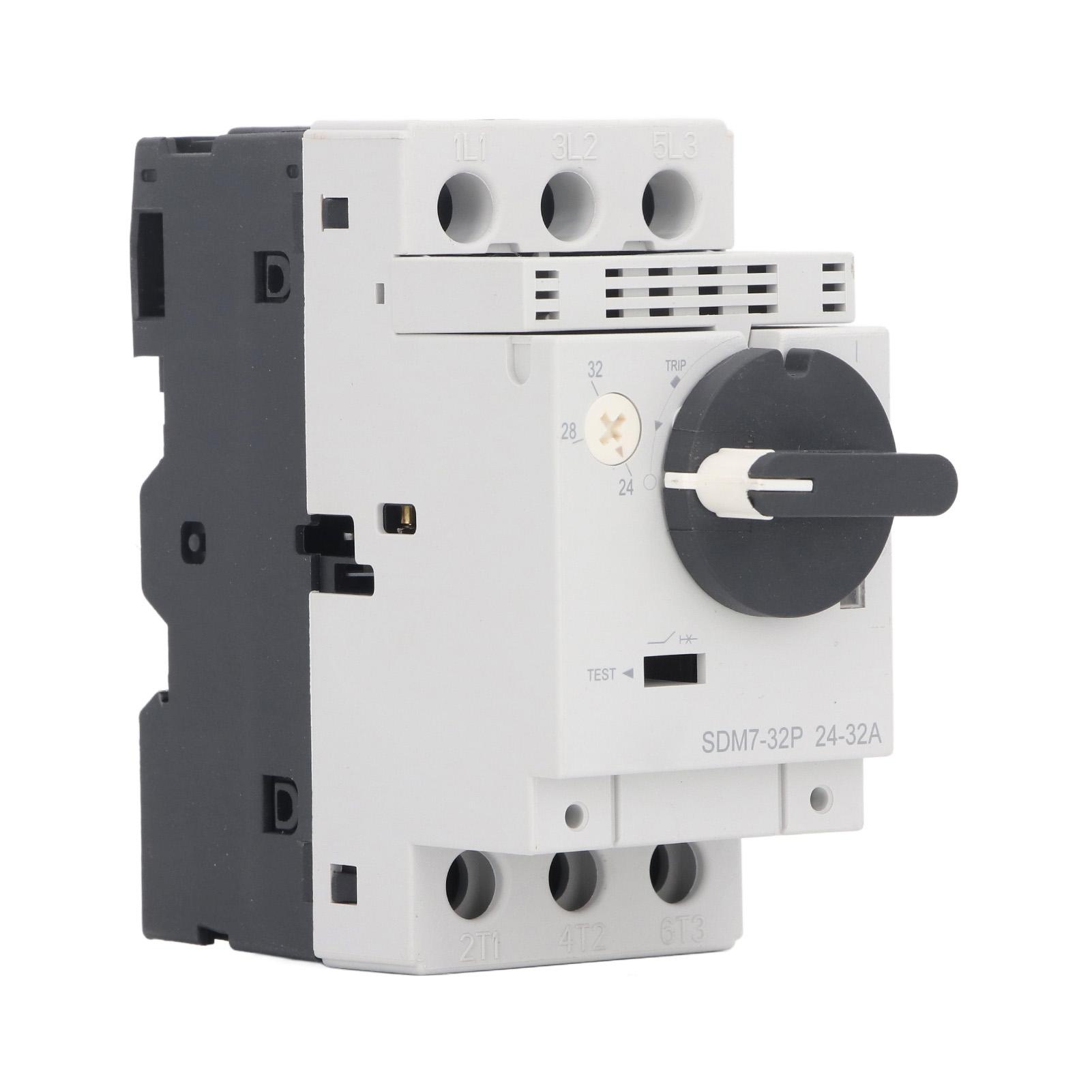 

Motor Circuit Breaker 2432A 35mm DIN Rail Mount Knob Control Motor Protection Switch AC400 415V