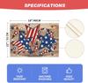 Wood America Beads Stars Patriotic 4th of July Placemats Set of 4, 12x18 Inch Memorial Day Table Mats for Party Kitchen Dining Decoration