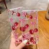 Simple cherry bow mobile phone case is suitable for iPhone16/15pro light and thin Apple 17 transparent soft case 14pm.