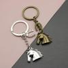 Bronze Retro Horse Head Alloy Keychain