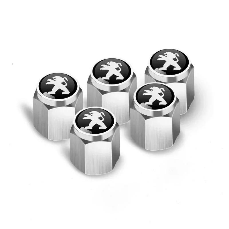 

2026 Горячая Наклейка на Автомобиль 5 Шт Металлические Колпачки на Клапаны Колес Автомобиля для Peugeot 206 307 308 3008 207 208 407 408 508 2008 5008 107 10